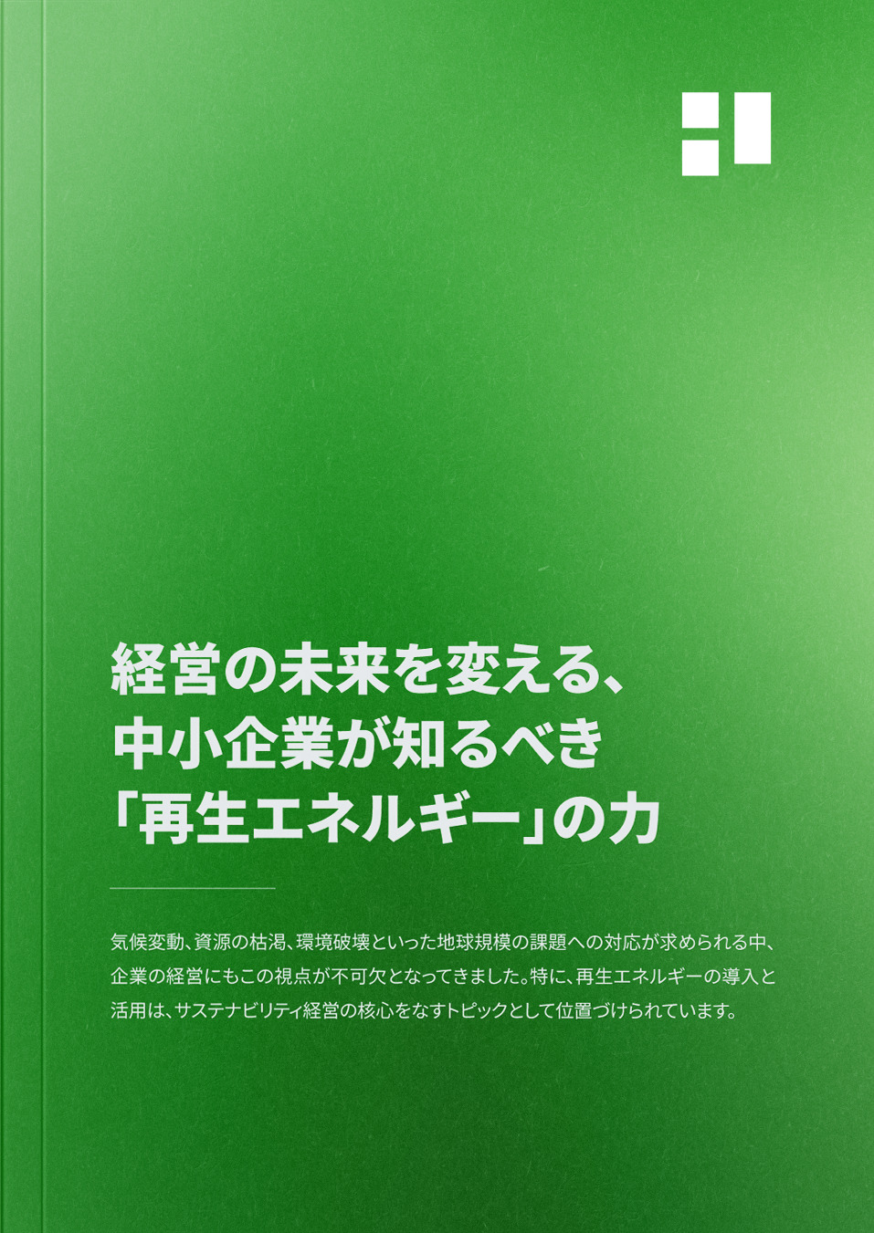 サステナビリティと経営：再生エネルギーの重要性と中小企業の役割
